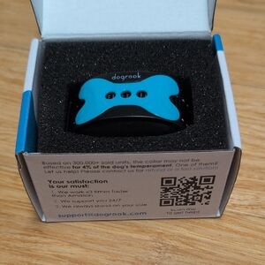 DogRook Blue and Black Dog Collar No Shock - Vibration Only NEW